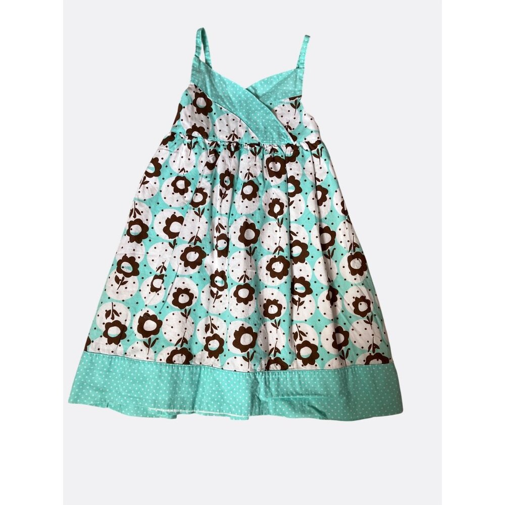 Penelope Mack Girls Sleeveless Floral Dress Size 4 Cotton Blend - Picture 3 of 10